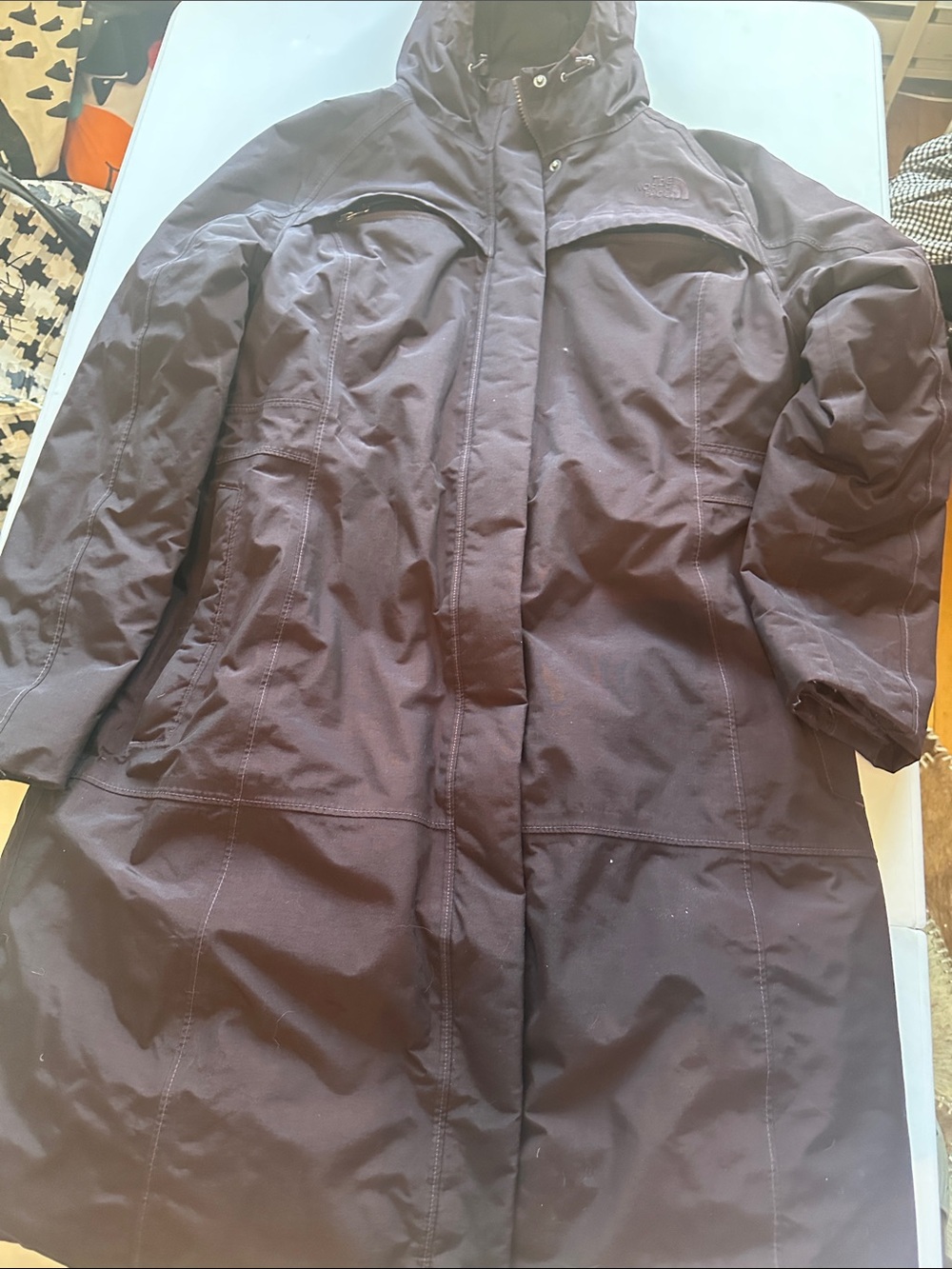 The North Face Women's Navy Hooded Trench Coat